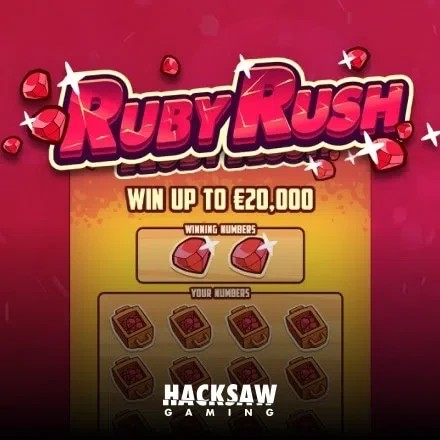 Ruby Rush by Hacksaw Gaming, showcased at run4wincasino.top – game logo