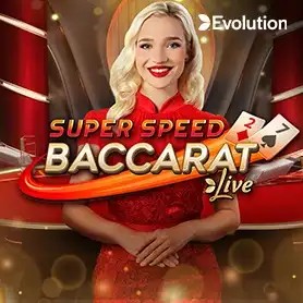 Super Speed Baccarat online game logo by Evolution on run4wincasino.top